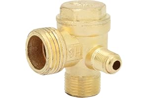 MXYVRIX Valvola di Ritegno a 3 Vie, Valvola di Ritegno Non Ritorno Compressore, Filettatura Maschio, Resistente alla Pressione e alla Corrosione, per Compressori d'Aria, Strumento di Raccordo Tubo