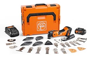 FEIN Multimaster AMM 700 Plus Top 4.0 Ah AS, Set 60 Accessori per tagliare e rimuovere piastrelle, Compatibile con AMPShare/Bosch 18V, Caricabatteria rapido GAL 1880 e 2 batterie ioni di litio 18V/4Ah