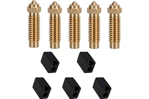 KOYOFEI 5PCS 0.4mm Nozzles and 5PCS Silicone Socks Kit for Neptune 4 Plus, 3D Printer Accessories 5PCS 0.4mm Brass Nozzles and Silicone Socks for ELEGOO Neptune 4 Plus, Neptune 4 Max