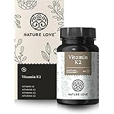 NATURE LOVE® Vitamin K2 hochdosiert - Premiumrohstoff MK7-365 Tabletten - all-trans Gehalt >99,7% MK-7 Menaquinon - vegan, la