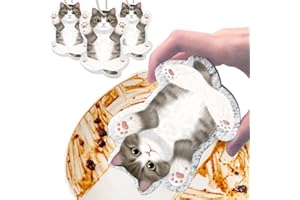 Joukoyo Éponge nettoyante Naturelle biodégradable- Eponge Vaisselle Lavable - Profil d'éponge en Forme de Chat- Éponge Vaisselle compostable en Cellulose et Fibre de Coco - Lot de 3