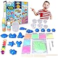 Wembley 3 in 1 Big Creative Box - Slime Lab, Active Sand Art, Magic Bouncy Balls for Kids | Creative Toys | Indoor Games | DIY Craft Activity Kit - Ideal Gift