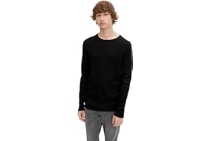 TOM TAILOR Denim Męskie Sweter z dzianiny ze strukturą