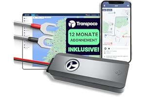 4G GPS-Tracker für Autos, Motorräder und Lieferwagen – Transpoco GPS-Tracker mit SIM enthalten, Echtzeit-Tracking, Warnungen, EU-Unterstützung – 12 Monate Plan enthalten (GS900)
