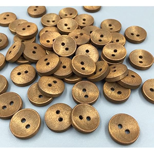 Onwon 100-Piece Coconut Shell Buttons - 25mm, 2-Hole, Natural Brown For Sewing & Crafts - View #6