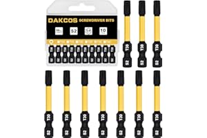 DAKCOS T30 Bit largo, Torx Bit T30, surtido de puntas de S2, punta de atornillado 1/4 vástago hexagonal (longitud 50 mm, 10 piezas)