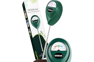 Midori Boden-Feuchtigkeitsmesser für Pflanzen | 1 Stück, Messgerät Feuchtigkeitsmessgerät in Grün 26,5cm Gesamtlänge mit 17,5cm langer Edelstahl-Sonde