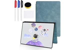 SHAIDOJIO Portable Tableau Blanc A5 Double Face avec 3 Marqueurs de Couleur, 1 Éponge et 1 Chiffon D'essuyage, A5 White Board en PU pour le Bureau, L'école et la Maison