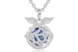 AEONSLOVE Bola Pregnancy Necklace for Pregnant Women Future Mother Angel Wing Chime Bell Pendant Bola de Grossesse Jewellery
