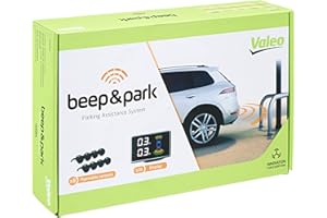 VALEO 632202 - System Czujników Parkowania - Zestaw Beep&Park: 8 Czujników + 1 Wyświetlacz LCD - Przedni lub Tylny Montaż