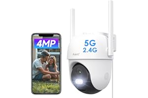 ARENTI 2.5K/4MP Pan/Tilt Outdoor Camera,5G&2.4Ghz Camera for House Security,Wifi CCTV Camera,360° PIR Human Motion Detection,Colorful Night Vision,Light Alarm,Two -Way Talk,No Monthly Fee,IP65
