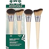 EcoTools New Natural Blush &amp; Highlight Duo, Face Makeup Brushes For Liquid | Shine effortlessly with a duo of makeup and blus