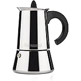 Barazzoni La Caffettiera Inox 2 Tazze. Prodotto certificato dall'Accademia Italiana Maestri del Caffè. Adatta all'induzione.