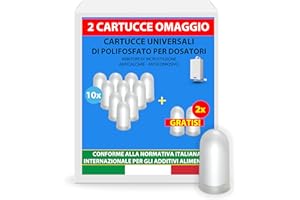 SOLEILUX Cartucce Polifosfati per Caldaia Ricarica Universale da 12 Pastiglie di Polvere Concentrata per Filtrazione Acqua - Funge da Anticalcare e Anticorrosivo