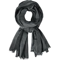 Écharpe Homme Ella Jonte – 100% Viscose, Bleu Foncé Baie Blanc, Léger, 190x90 Cm, Idéal Toute Saison