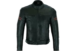 BI ESSE - Veste de moto en cuir, homme, vintage café race