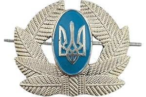 GANWEAR Ukrainian Army 90s Military Uniform Ushanka Hat Cap Beret Trident Metal Badge