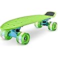 Hurtle, Mini Cruiser Skateboard for Children & Adults Skateboard Children from 5 Years Girls & Boys, Penny Board with LED Wheels, Non-Slip Deck, Penny Board for Beginners and Advanced