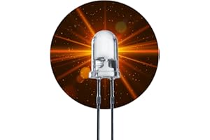 Lumetheus LED Diodes électroluminescentes 5mm couleur Orange Ultra-lumineux 25.000 mcd 25 pièces 2-3V 2 Pin LEDs Ampoule Diode à souder