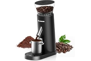 AAOBOSI Molinillo Café Eléctrico, Máquina de Café Portátil 110W, Batería 2600mAh, Máquina de Café con 60 Niveles de Molienda Personalizados, Incluye Portafiltro para Máquinas de Café Espresso