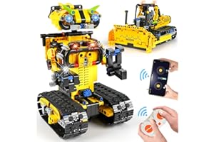 HOGOKIDS Robot télécommandé technique pour enfants – 730 pièces Bulldozer 2 en 1 avec application Jouet de construction programmable | Cadeau d'anniversaire pour garçons et filles de 8, 9, 10, 11, 12