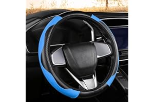 XNIVUIS Volante, Funda Volante Cuero, Funda Volante Coche Universal, Antideslizante Cubierta de Volante Transpirable, 37-38 cm Diámetro Exterior, Accesorios Coches Interior Decoracion (Blue)