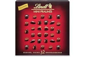 Lindt Feinherbe Mini Pralinés Noirs | 163 g | Cioccolato fondente | 32 cioccolatini | Piccolo regalo di cioccolato o cioccolatini