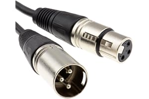 KENABLE XLR Microphone Mâle vers Femelle l'audio câble Noir 6 m [6 mètre/6m]