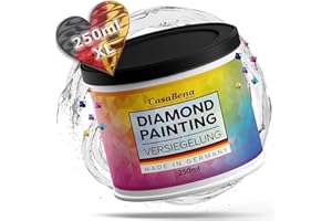 CasaBena® - Diamond Painting Versiegelung 250ml - Diamant Painting für strahlende Bilder & dauerhaften Glanz - Diamond-Painting Zubehör für Glitzereffekt & Schutz (durchsichtig) - Made in Germany