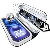 ESR Pack 3 Screen Protector for iPhone 16/15, Classic | Easy installation, 2X shock protection, 9H tempered glass, full cover