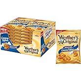 Werther's Original Creamy Toffees, Soft & Creamy Sugar-Free Toffees, Gluten-Free & Vegetarian, 80 g (Pack of 18 Bags)