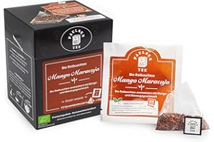 ‎PAULSEN TEE PURE TEA Bio Mango Maracuja 15 x 3g, einzeln kuvertiert, Paulsen Tee Rotbuschtee im Pyramidenbeutel - Bio, rückstandskontrolliert & zertifiziert