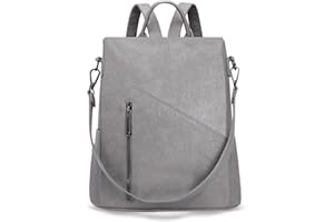 HUA ANGEL Moda 2 In 1 Mujer Mochila Convertible Bolsa de Hombro Antirrobo PU Cuero Bolsa de Damas Impermeable Ligero para Vida Diaria Viajes Ciclismo Compras Escuela