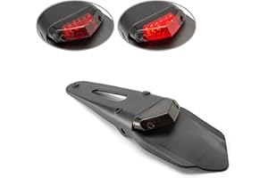 Alchemy Parts Motorbike Rear Mudguard Fender LED Stoplight Taillight for Supermoto Trail Bike Motocross - Tinted Lens