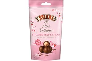 ‎BAILEYS Baileys Chocolate Mini Delights Strawberries & Cream | 1 x 102 g | zartschmelzende Mini-Pralinen | Pralinen Geschenk | gefüllt mit Baileys Likör