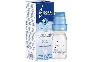 INNOXA Laboratoires - Gouttes Yeux - Hydrate et Soulage rapidement Yeux Secs et Irrités - Atténue l'inconfort des Lentilles - Sans conservateurs - Fabriqué en France - 10ml