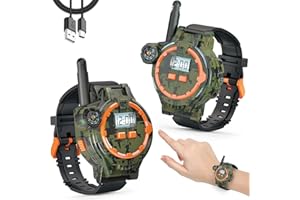 TOYER Walkie Talkie ricaricabile per bambini Radio Walky Talky con torcia elettrica Bambini Gioco all'aperto Interphone Regali per ragazzi e ragazze