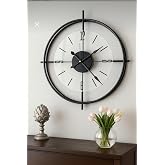 MetaQuartz Aksesuar &Ccedil;ift&ccedil;ember- Siyah -şeffaf Tamper Camlı-b&uuml;y&uuml;k Boy(55 CM)-(QAURTZ MEKANİZMALI) Duvar Saati siyah60 60 x 60
