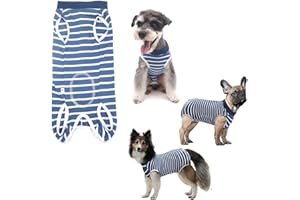 Komate Combinaison de Récupération Chirurgicale pour Chien Animaux Gilet Protecteur blessures Abdominales vêtements chirurgicaux pour Chiot Chat Body Chien Costume Anti-léchage (XL, Bleu)