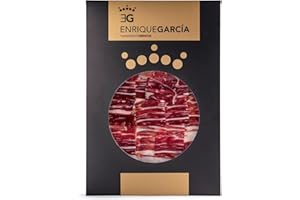 ALISES 100% Jambon ibérique nourri au gland - 100g - Pata negra - Jambon en tranches coupé au couteau - Ibérique espagnol + 48 mois - Emballé sous vide - 100% Jamón Iberico de Bellota