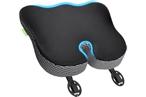 AUVON Wedge Car Seat Cushions for Driving Height Booster & Posture Support, Memory Foam Driver Seat Cushion for Sciatica, Tailbone & Back Relief, Seat Pad with Breathable Fabric & Anti-Slip Base