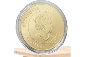 MOSLATE 1Pcs Monete Commemorative Della Regina Elisabetta II Australiana, Moneta Da Collezione Anno Della Tigre Da 1 Dollaro, Moneta Commemorativa Del Giubileo Della Regina Souvenir Monete D'Argento Fior Di