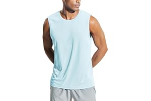 Weardear Tank Top Herren Muskelshirt UPF50+ Sonnenschutz schnelltrocknendes Laufshirt Bodybuilding Workout Trainingsshirt
