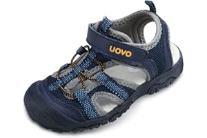 UOVO Boys Sandals Closed Toe Outdoor Sandals Trekking Hiking Sandals Athletic Summer Shoes Size 7 Toddler to 5 Big Kids