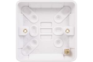 Schneider Electric Lisse White Moulded - Single Surface Pattress Box, 16 mm Deep, GGBL9116S, White