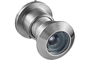 Earl Diamond - Peep Holes for Door, Solid Brass 220-Degree Door Viewer Peephole with Heavy Duty Rotating Privacy Cover for 1-21/32" to 2-1/8" Doors for Home Office Hotel, Satin Nickel