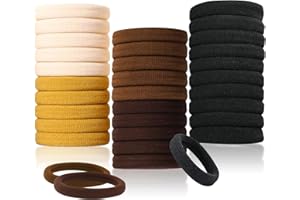 Sularpek 30 Pezzi Elastici Capelli, Senza Metallo inCoton, Lacci per Uomini e Donne