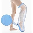 SUPERNIGHT Waterproof Leg Cast Cover, Adult Half Leg Watertight Cast Bandage Protector for Leg and Foot Wounds, 100% Anti-Slip Design