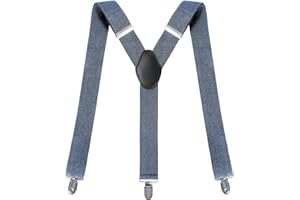 Clundoo Bretelle da Uomo Larghe, Bretelle Uomo Eleganti, 3.5cm Forma di Y con 3 Forte Clip Robuste, Elastici e Registrabili Bretelle Uomo Moderne Bretelle Uomo Larghe Vintage