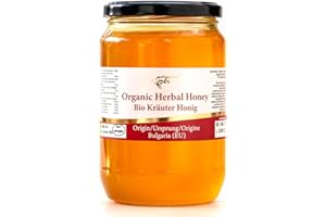 BULGARIAN BEE 900 g Bio Miel de Abeja Cruda a Base de Hierbas
